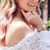 Buy Shop Guess Sparkling Chronograph Crystals Pink Dial Pink Silicone Strap Watch For Women - GW0032L4 USA Online