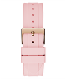 Buy Shop Guess Sparkling Chronograph Crystals Pink Dial Pink Silicone Strap Watch For Women - GW0032L4 USA Online