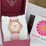 Buy Shop Guess Sparkling Diamonds Pink Dial Pink Rubber Strap Watch for Women - W0032L9 USA Online