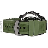 Buy Shop Guess Sport Chronograph Black Dial Green Silicone Strap Watch for Men - W0167G4 USA Online