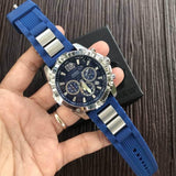 Buy Shop Guess Sport Multifunction Blue Dial Blue Rubber Strap Watch For Men - W0167G3 USA Online