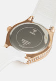 Buy Shop Guess Sport Multifunction Crystals Rose Gold Dial White Rubber Strap Watch For Women - GW0439L3 USA Online