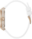 Buy Shop Guess Sport Multifunction Crystals Rose Gold Dial White Rubber Strap Watch For Women - GW0439L3 USA Online