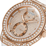 Buy Shop Guess Sport Multifunction Crystals Rose Gold Dial White Rubber Strap Watch For Women - GW0439L3 USA Online