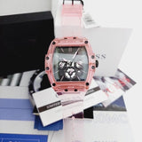 Buy Shop Guess Sporting Black Dial Pink Rubber Strap Watch for Men - GW0032G1 USA Online