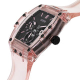 Buy Shop Guess Sporting Black Dial Pink Rubber Strap Watch for Men - GW0032G1 USA Online