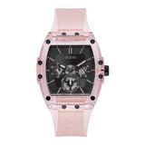 Buy Shop Guess Sporting Black Dial Pink Rubber Strap Watch for Men - GW0032G1 USA Online