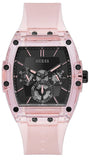 Buy Shop Guess Sporting Black Dial Pink Rubber Strap Watch for Men - GW0032G1 USA Online