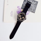 Buy Shop Guess Starlight Black Dial Black Rubber Strap Watch for Women - W0846L1 USA Online