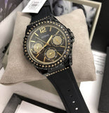 Buy Shop Guess Starlight Black Dial Black Rubber Strap Watch for Women - W0846L1 USA Online