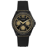 Buy Shop Guess Starlight Black Dial Black Rubber Strap Watch for Women - W0846L1 USA Online