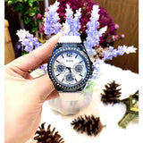 Buy Shop Guess Starlight Diamonds Silver Dial White Rubber Strap Watch for Women - W0846L7 USA Online