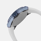 Buy Shop Guess Starlight Diamonds Silver Dial White Rubber Strap Watch for Women - W0846L7 USA Online