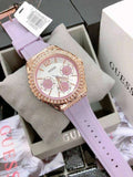 Buy Shop Guess Starlight Diamonds White Dial Purple Rubber Strap Watch for Women - W0846L6 USA Online