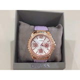 Buy Shop Guess Starlight Diamonds White Dial Purple Rubber Strap Watch for Women - W0846L6 USA Online