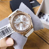 Buy Shop Guess Starlight Diamonds White Dial White Rubber Strap Watch for Women - W0846L5 USA Online