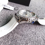 Buy Shop Guess Starlight Multifunction Diamonds White Dial White Rubber Strap Watch for Women - W0846L8 USA Online