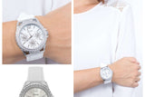 Buy Shop Guess Starlight Multifunction Diamonds White Dial White Rubber Strap Watch for Women - W0846L8 USA Online