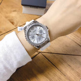 Buy Shop Guess Starlight Multifunction Diamonds White Dial White Rubber Strap Watch for Women - W0846L8 USA Online