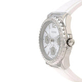 Buy Shop Guess Starlight Multifunction Diamonds White Dial White Rubber Strap Watch for Women - W0846L8 USA Online