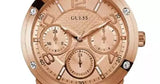Buy Shop Guess Studio Rose Gold Dial Rose Gold Steel Strap Watch For Women - W0778L3 USA Online