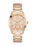 Buy Shop Guess Studio Rose Gold Dial Rose Gold Steel Strap Watch For Women - W0778L3 USA Online