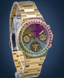 Buy Shop Guess Sugarrush Quartz Multicolor Dial Gold Steel Strap Watch For Women - GW0258L1 USA Online