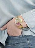 Buy Shop Guess Sugarrush Quartz Multicolor Dial Gold Steel Strap Watch For Women - GW0258L1 USA Online