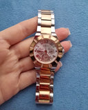 Buy Shop Guess Sunray Multifunction Crystals Silver Dial Two Tone Steel Strap Watch For Women - GW0616L3 USA Online