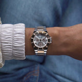 Buy Shop Guess Sunray Multifunction Crystals Silver Dial Two Tone Steel Strap Watch For Women - GW0616L3 USA Online