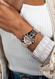 Buy Shop Guess Sunray Multifunction Crystals Silver Dial Two Tone Steel Strap Watch For Women - GW0616L3 USA Online