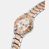 Buy Shop Guess Sunray Multifunction Crystals Silver Dial Two Tone Steel Strap Watch For Women - GW0616L3 USA Online