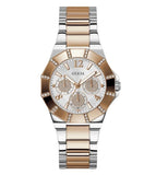 Buy Shop Guess Sunray Multifunction Crystals Silver Dial Two Tone Steel Strap Watch For Women - GW0616L3 USA Online