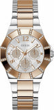 Buy Shop Guess Sunray Multifunction Crystals Silver Dial Two Tone Steel Strap Watch For Women - GW0616L3 USA Online