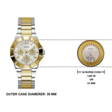 Buy Shop Guess Sunray Multifunction Silver Dial Two Tone Steel Strap Watch for Women - GW0616L2 USA Online