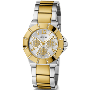 Buy Shop Guess Sunray Multifunction Silver Dial Two Tone Steel Strap Watch for Women - GW0616L2 USA Online