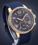 Buy Shop Guess Sunrise Blue Dial with Diamonds Blue Rubber Strap Watch For Women - W0616L2 USA Online