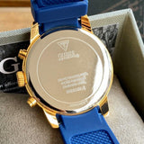 Buy Shop Guess Sunrise Blue Dial with Diamonds Blue Rubber Strap Watch For Women - W0616L2 USA Online