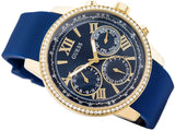 Buy Shop Guess Sunrise Blue Dial with Diamonds Blue Rubber Strap Watch For Women - W0616L2 USA Online