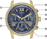 Buy Shop Guess Sunrise Blue Dial with Diamonds Blue Rubber Strap Watch For Women - W0616L2 USA Online
