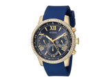 Buy Shop Guess Sunrise Blue Dial with Diamonds Blue Rubber Strap Watch For Women - W0616L2 USA Online