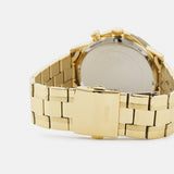 Buy Shop Guess Sunrise Chronograph Gold Dial Gold Steel Strap Watch For Women - W0330L1 USA Online