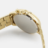Buy Shop Guess Sunrise Chronograph Gold Dial Gold Steel Strap Watch For Women - W0330L1 USA Online
