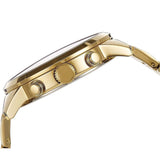 Buy Shop Guess Sunrise Chronograph Gold Dial Gold Steel Strap Watch For Women - W0330L1 USA Online