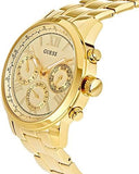 Buy Shop Guess Sunrise Chronograph Gold Dial Gold Steel Strap Watch For Women - W0330L1 USA Online