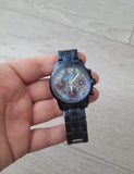 Buy Shop Guess Sunrise Multifunction Blue Dial Blue Steel Strap Watch for Women - W0448L10 USA Online