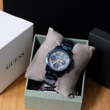 Buy Shop Guess Sunrise Multifunction Blue Dial Blue Steel Strap Watch for Women - W0448L10 USA Online