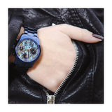 Buy Shop Guess Sunrise Multifunction Blue Dial Blue Steel Strap Watch for Women - W0448L10 USA Online