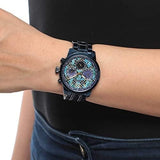 Buy Shop Guess Sunrise Multifunction Blue Dial Blue Steel Strap Watch for Women - W0448L10 USA Online
