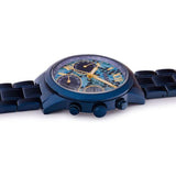 Buy Shop Guess Sunrise Multifunction Blue Dial Blue Steel Strap Watch for Women - W0448L10 USA Online